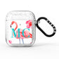 Personalised Initials Flamingo 3 AirPods Glitter Case
