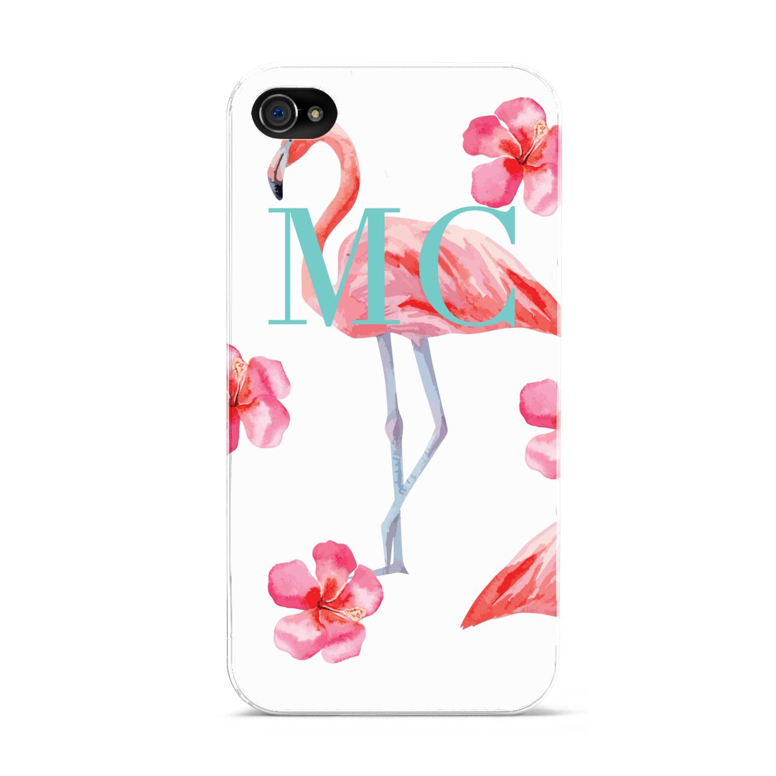 Personalised Initials Flamingo 3 Apple iPhone 4s Case
