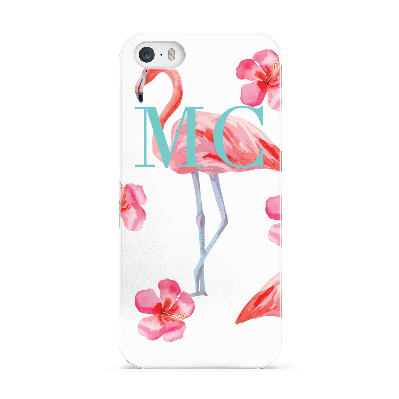 Personalised Initials Flamingo 3 Apple iPhone 5 Case