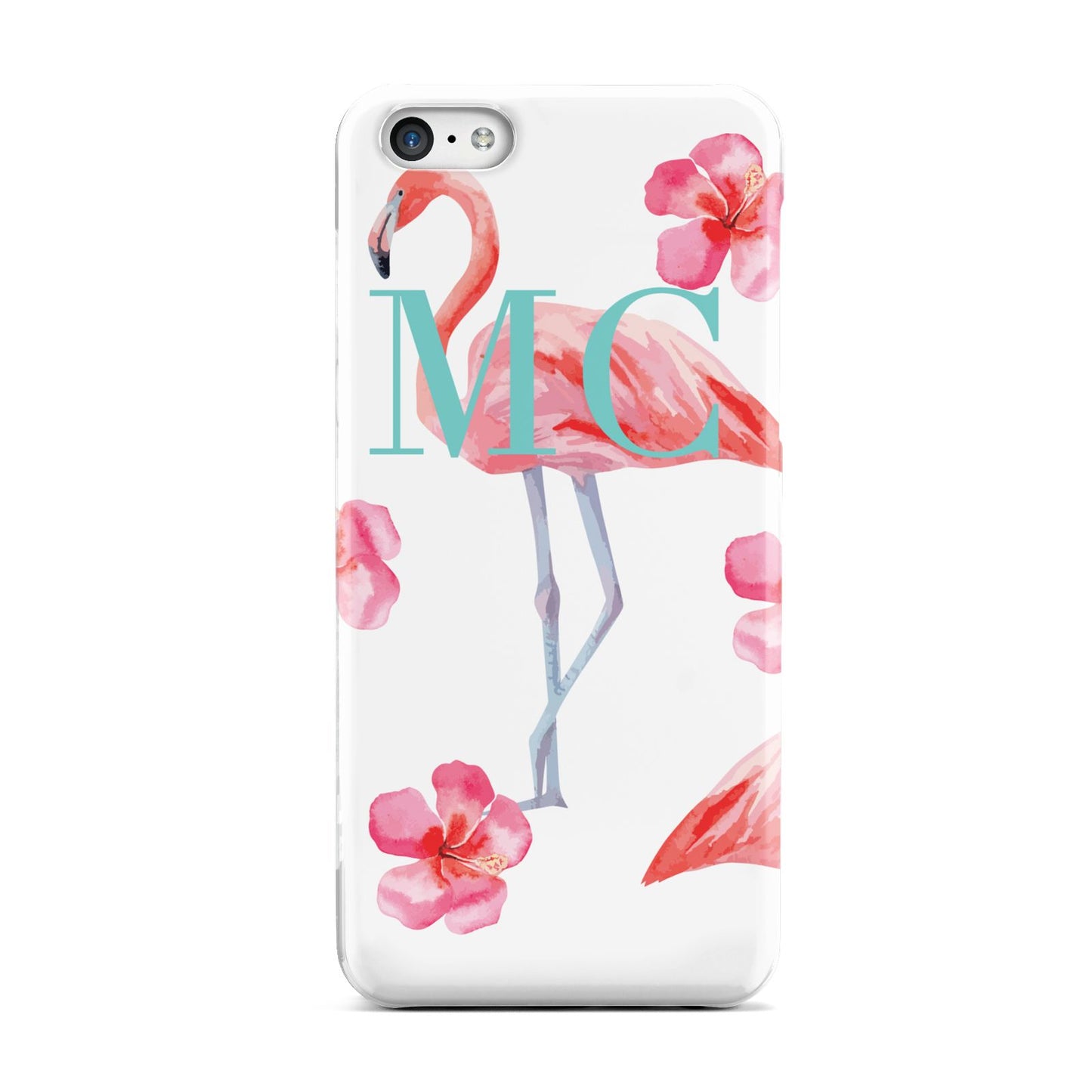 Personalised Initials Flamingo 3 Apple iPhone 5c Case