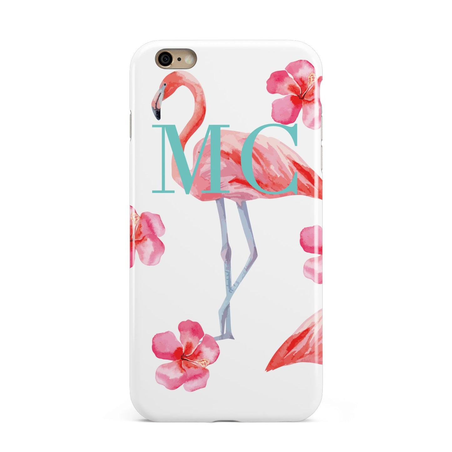 Personalised Initials Flamingo 3 Apple iPhone 6 Plus 3D Tough Case