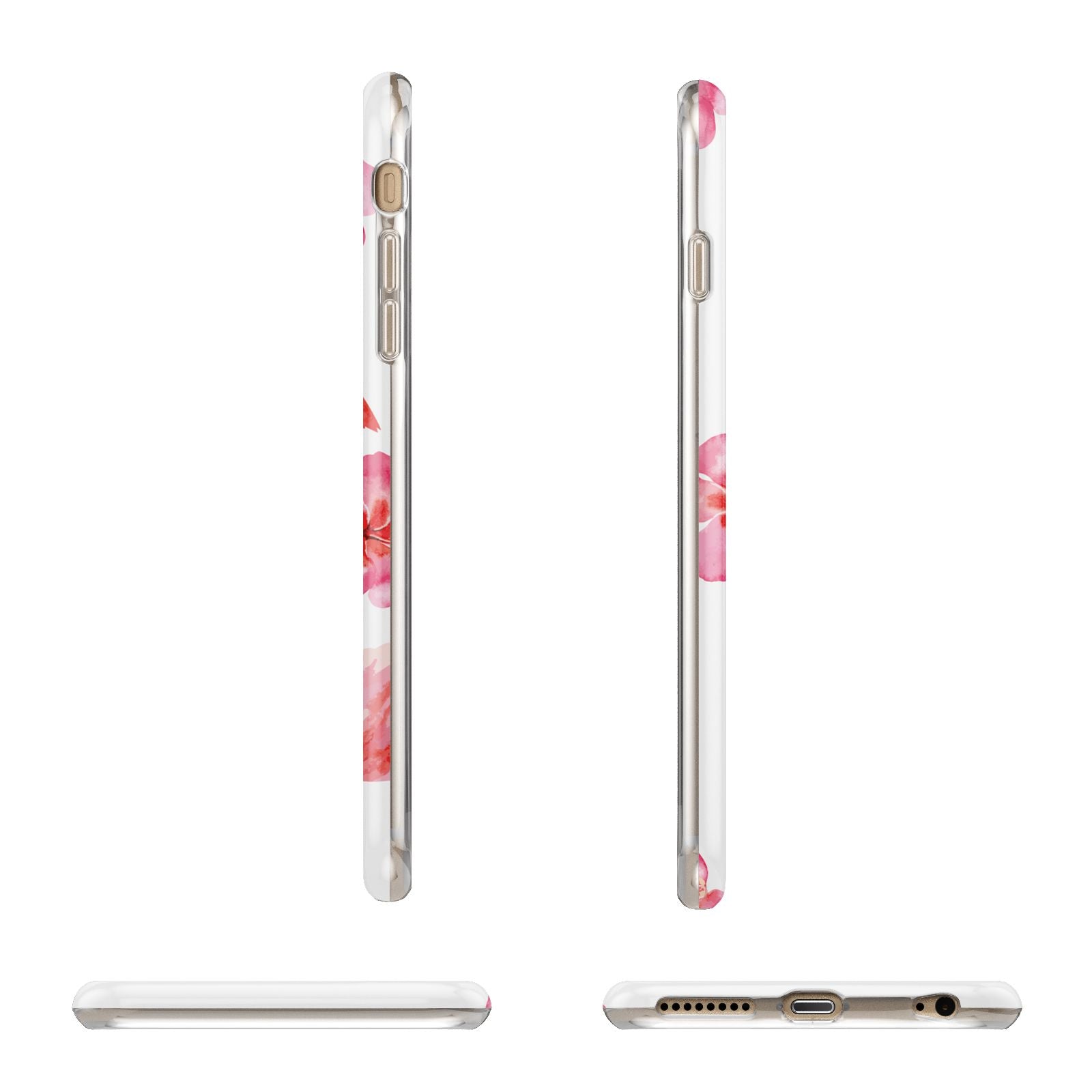 Personalised Initials Flamingo 3 Apple iPhone 6 Plus 3D Wrap Tough Case Alternative Image Angles