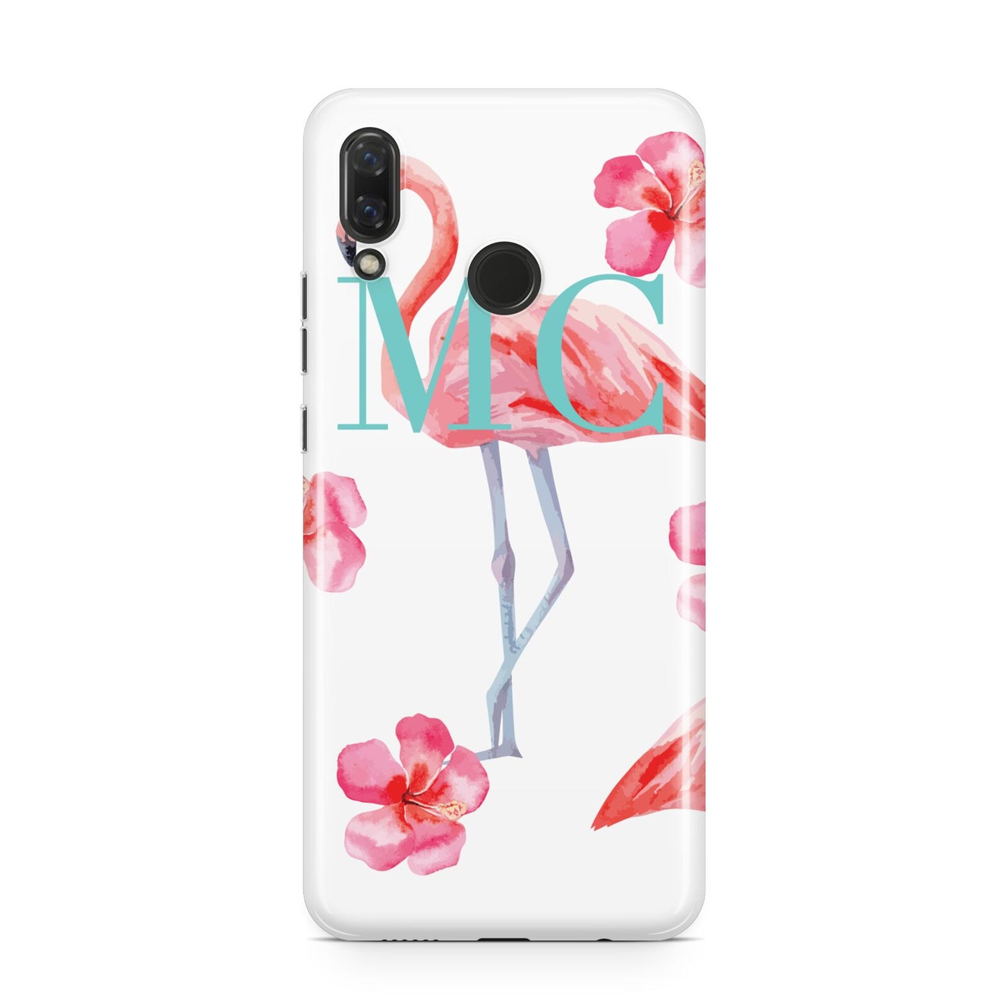 Personalised Initials Flamingo 3 Huawei Nova 3 Phone Case