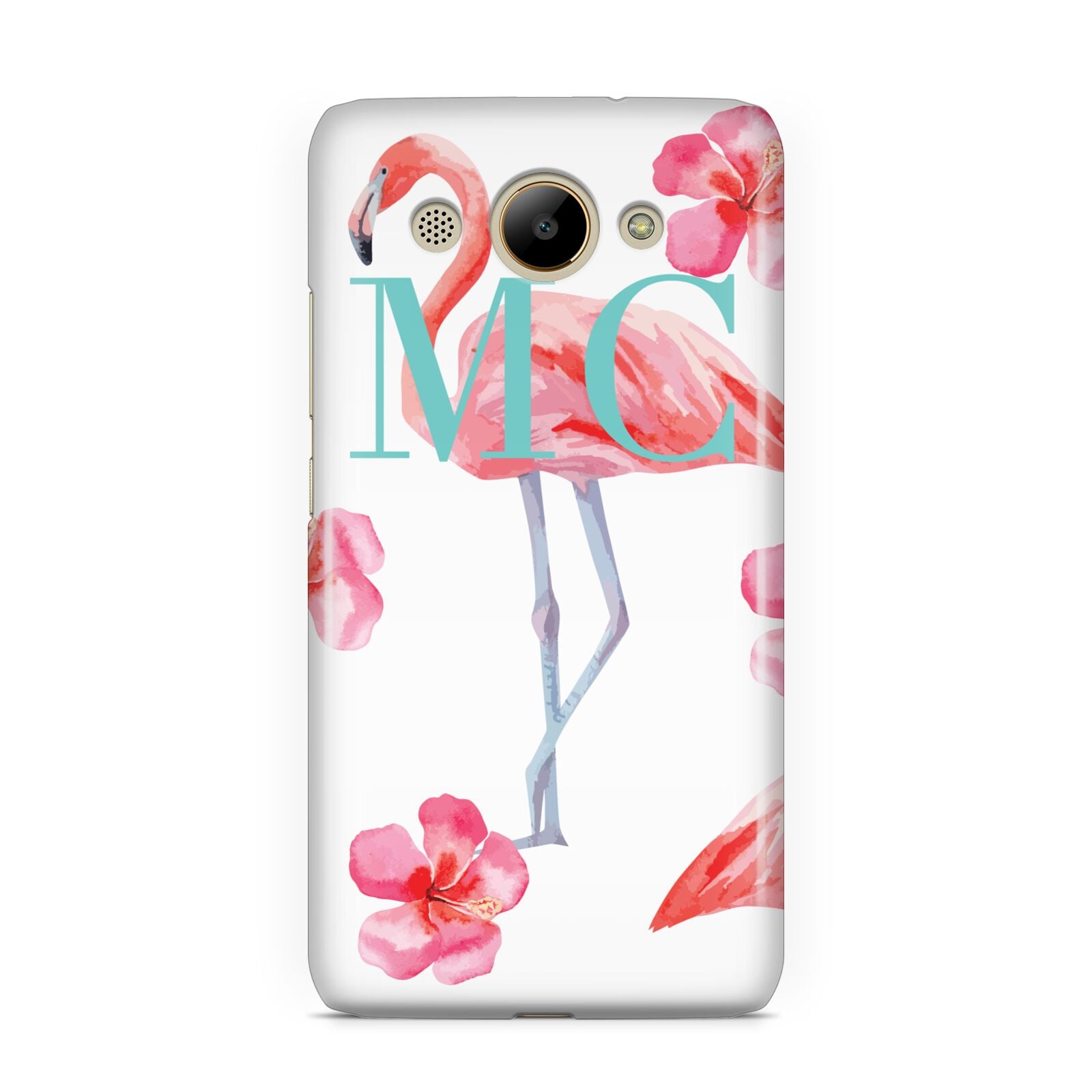 Personalised Initials Flamingo 3 Huawei Y3 2017