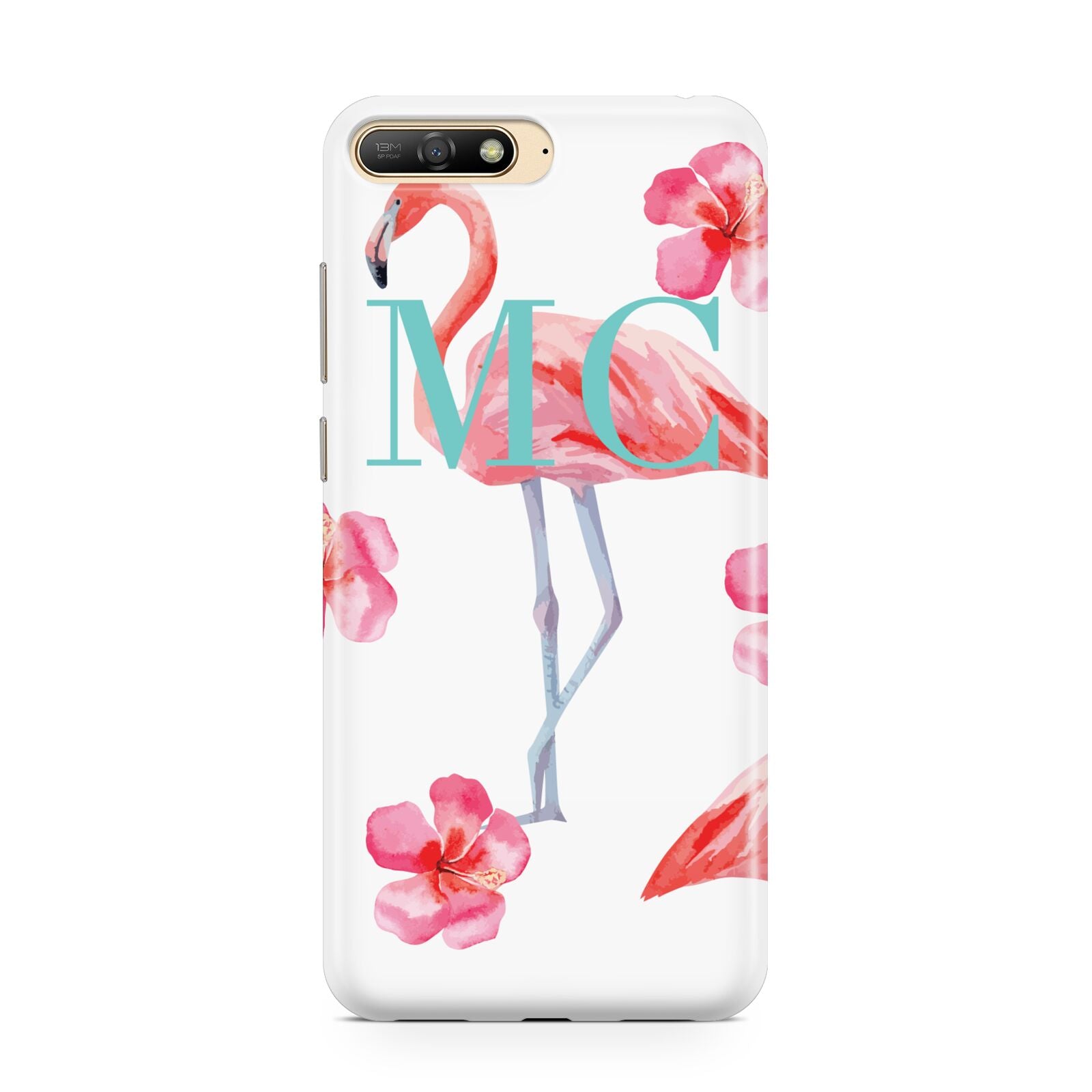 Personalised Initials Flamingo 3 Huawei Y6 2018