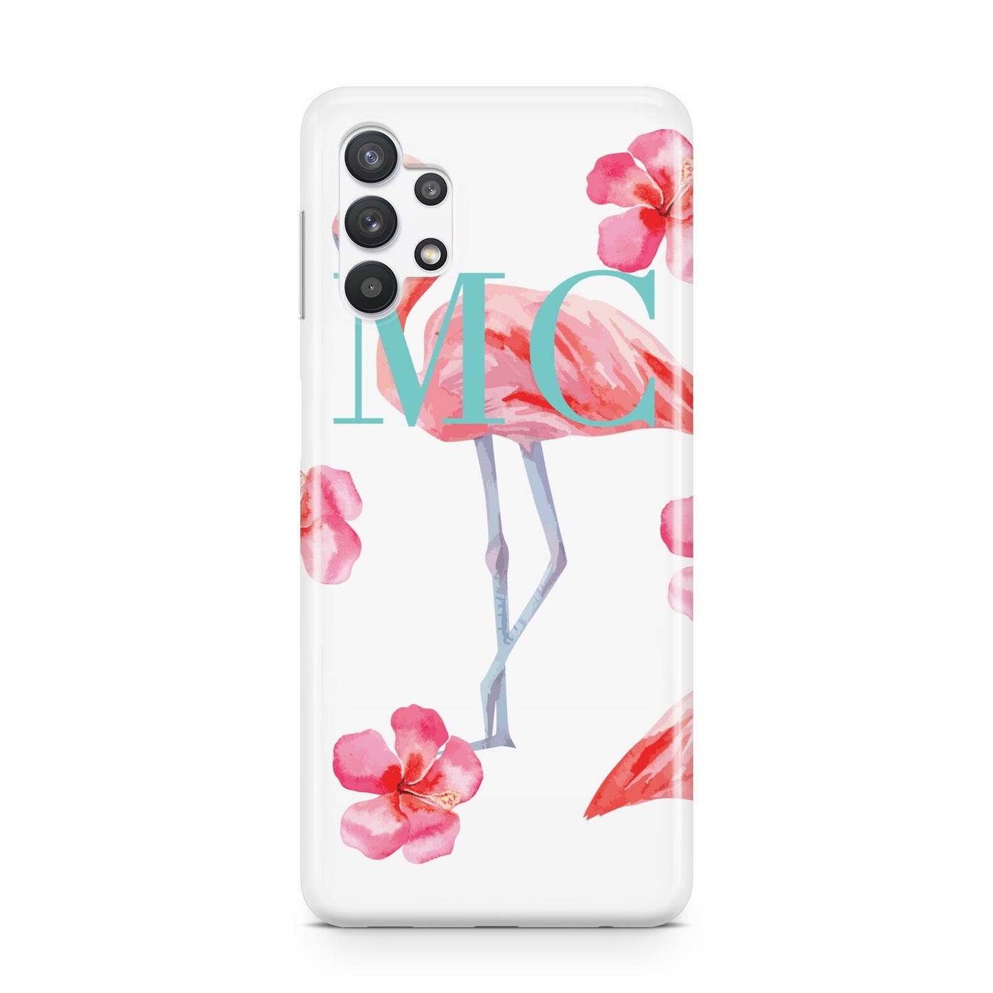 Personalised Initials Flamingo 3 Samsung A32 5G Case