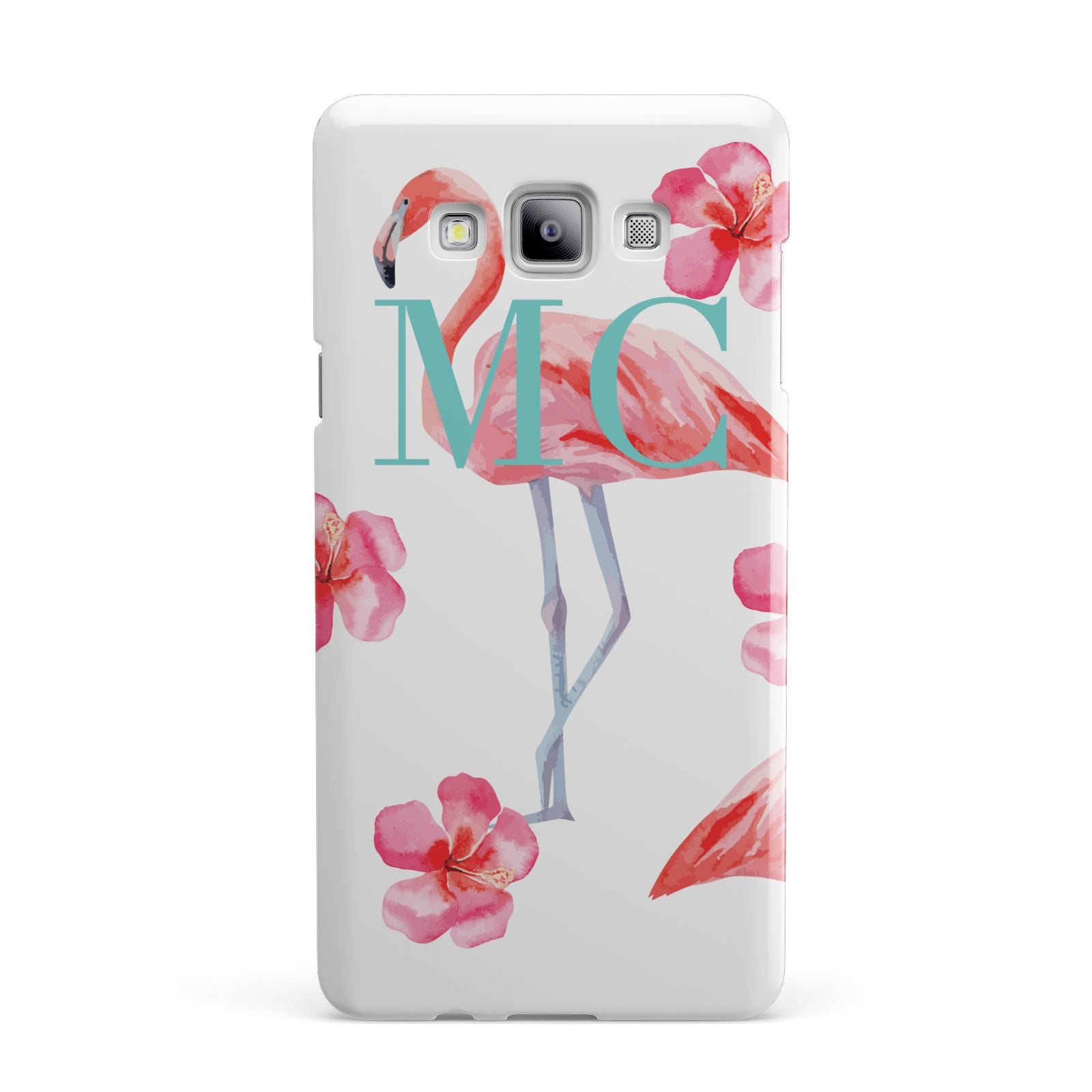 Personalised Initials Flamingo 3 Samsung Galaxy A7 2015 Case
