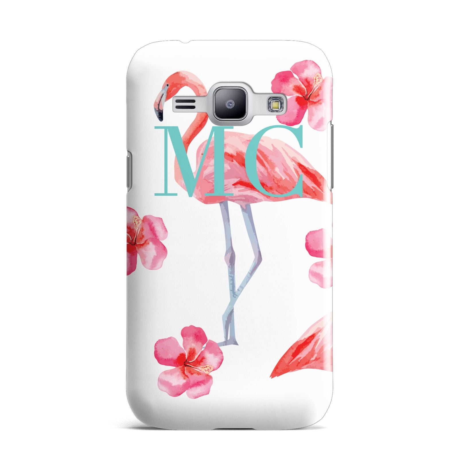 Personalised Initials Flamingo 3 Samsung Galaxy J1 2015 Case