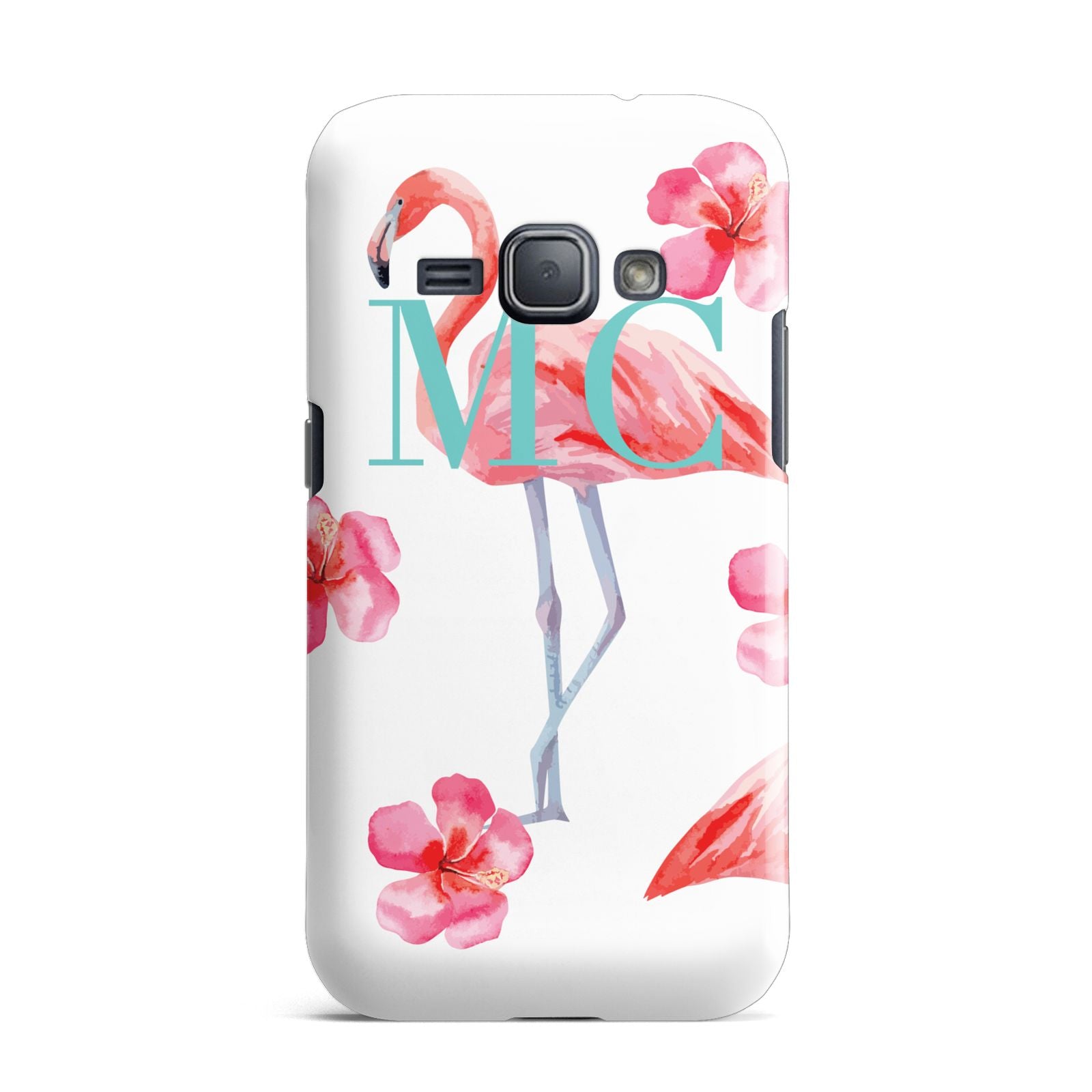 Personalised Initials Flamingo 3 Samsung Galaxy J1 2016 Case