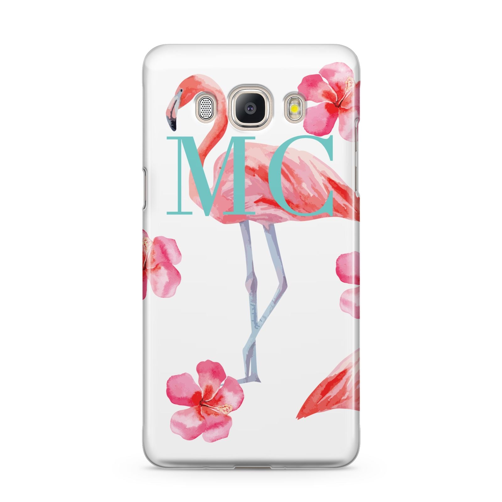 Personalised Initials Flamingo 3 Samsung Galaxy J5 2016 Case