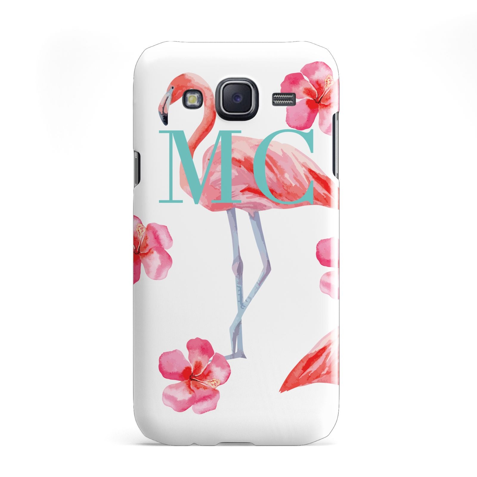 Personalised Initials Flamingo 3 Samsung Galaxy J5 Case