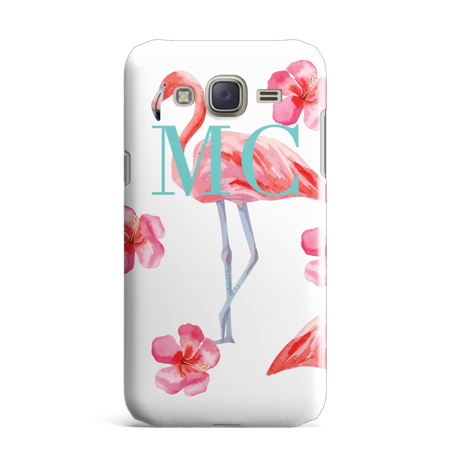 Personalised Initials Flamingo 3 Samsung Galaxy J7 Case