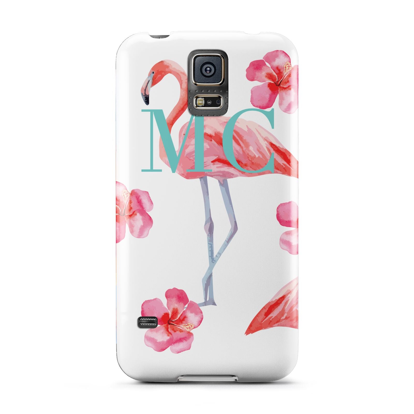 Personalised Initials Flamingo 3 Samsung Galaxy S5 Case