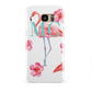 Personalised Initials Flamingo 3 Samsung Galaxy S7 Edge Case