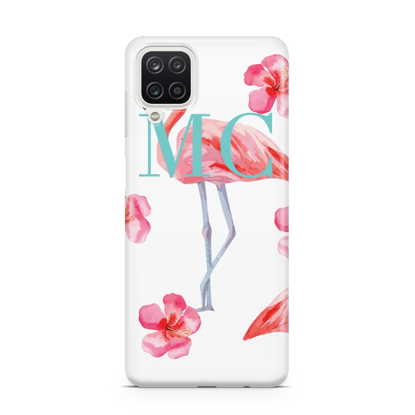 Personalised Initials Flamingo 3 Samsung M12 Case