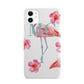 Personalised Initials Flamingo 3 iPhone 11 3D Snap Case