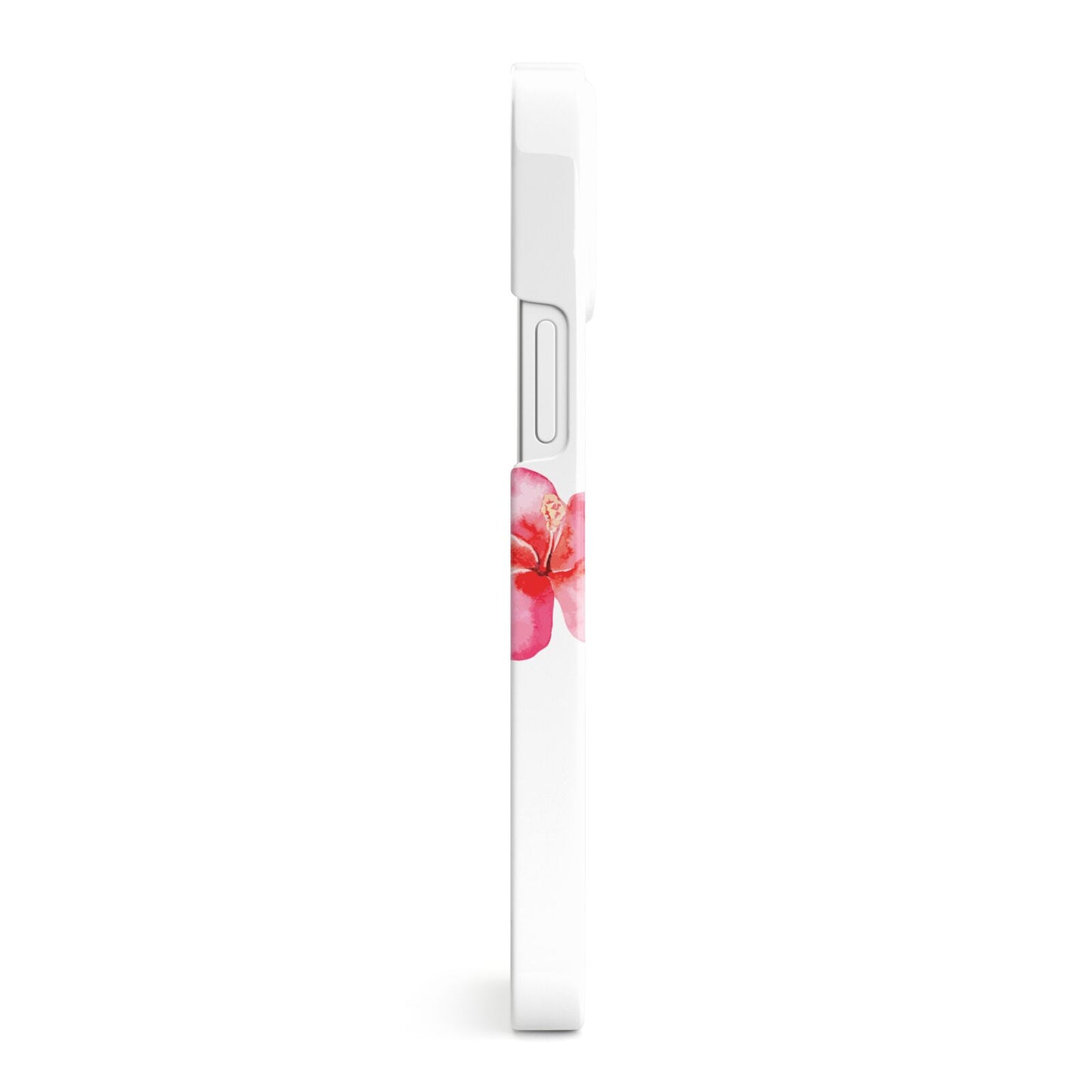 Personalised Initials Flamingo 3 iPhone 13 Mini Side Image 3D Snap Case