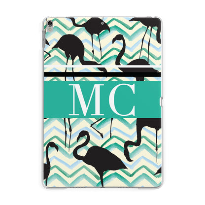 Personalised Initials Flamingos 2 Apple iPad Silver Case
