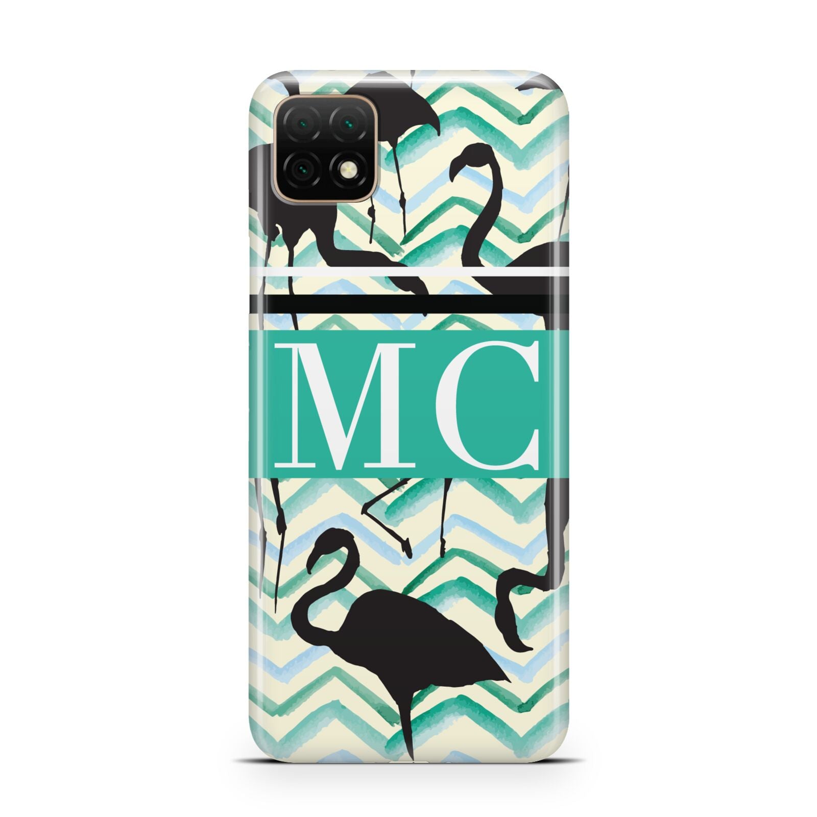 Personalised Initials Flamingos 2 Huawei Enjoy 20 Phone Case