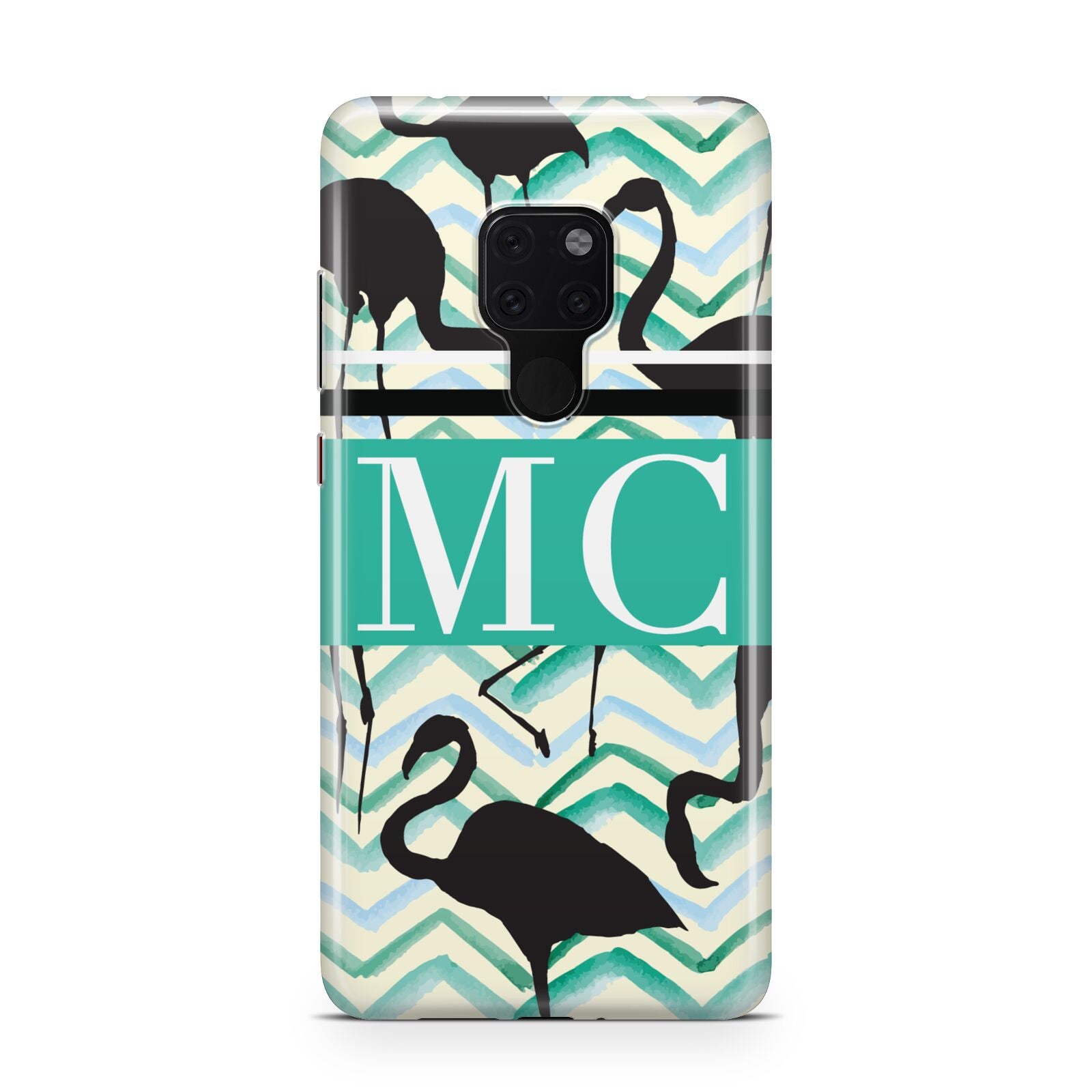 Personalised Initials Flamingos 2 Huawei Mate 20 Phone Case