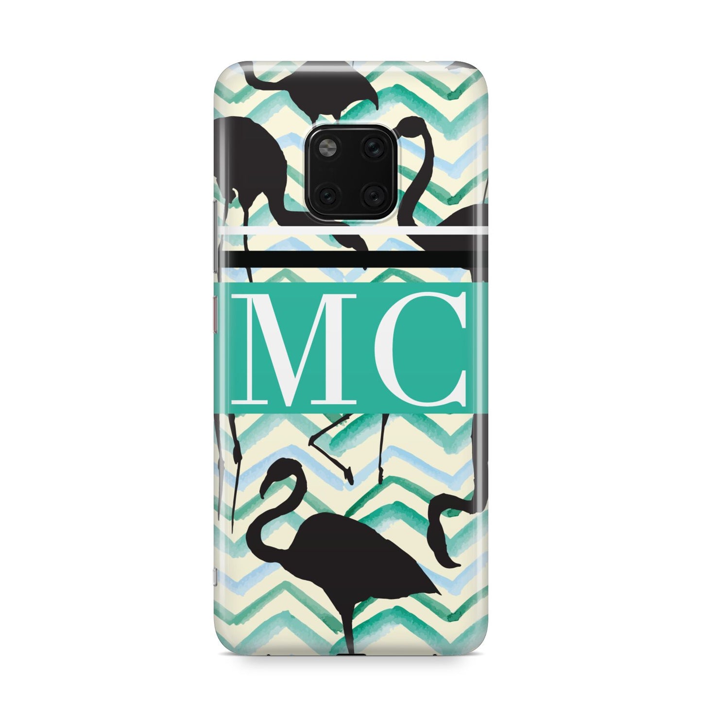Personalised Initials Flamingos 2 Huawei Mate 20 Pro Phone Case