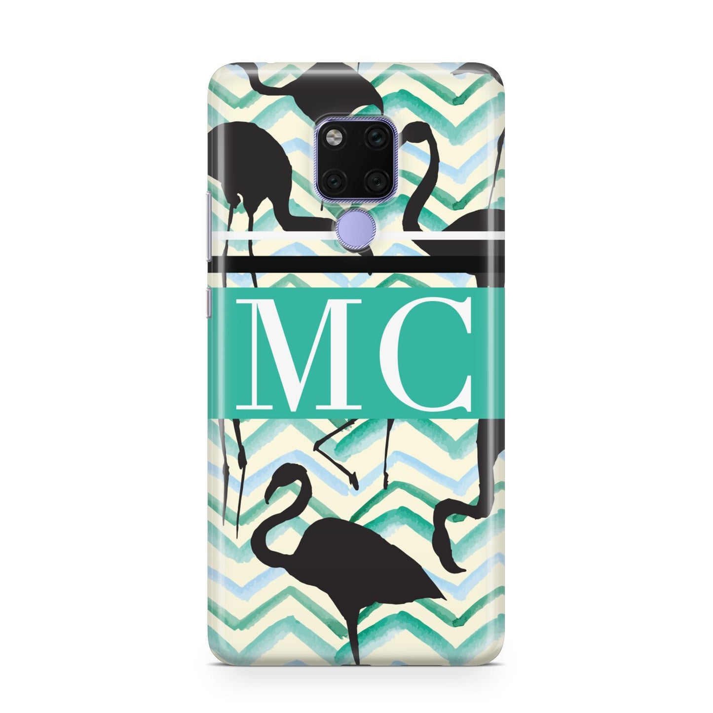 Personalised Initials Flamingos 2 Huawei Mate 20X Phone Case