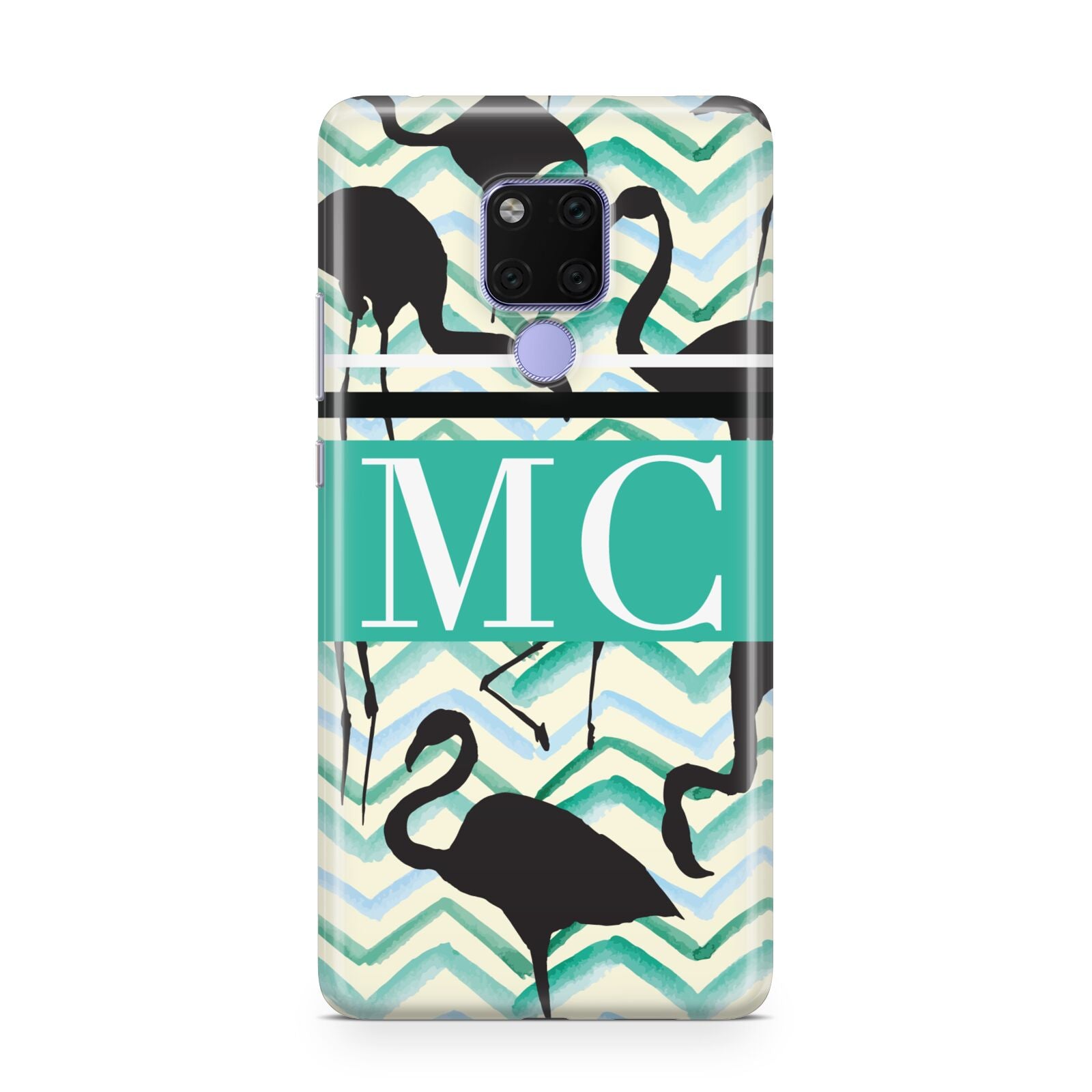 Personalised Initials Flamingos 2 Huawei Mate 20X Phone Case