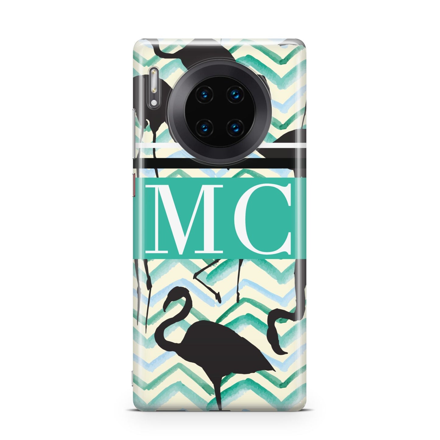 Personalised Initials Flamingos 2 Huawei Mate 30 Pro Phone Case