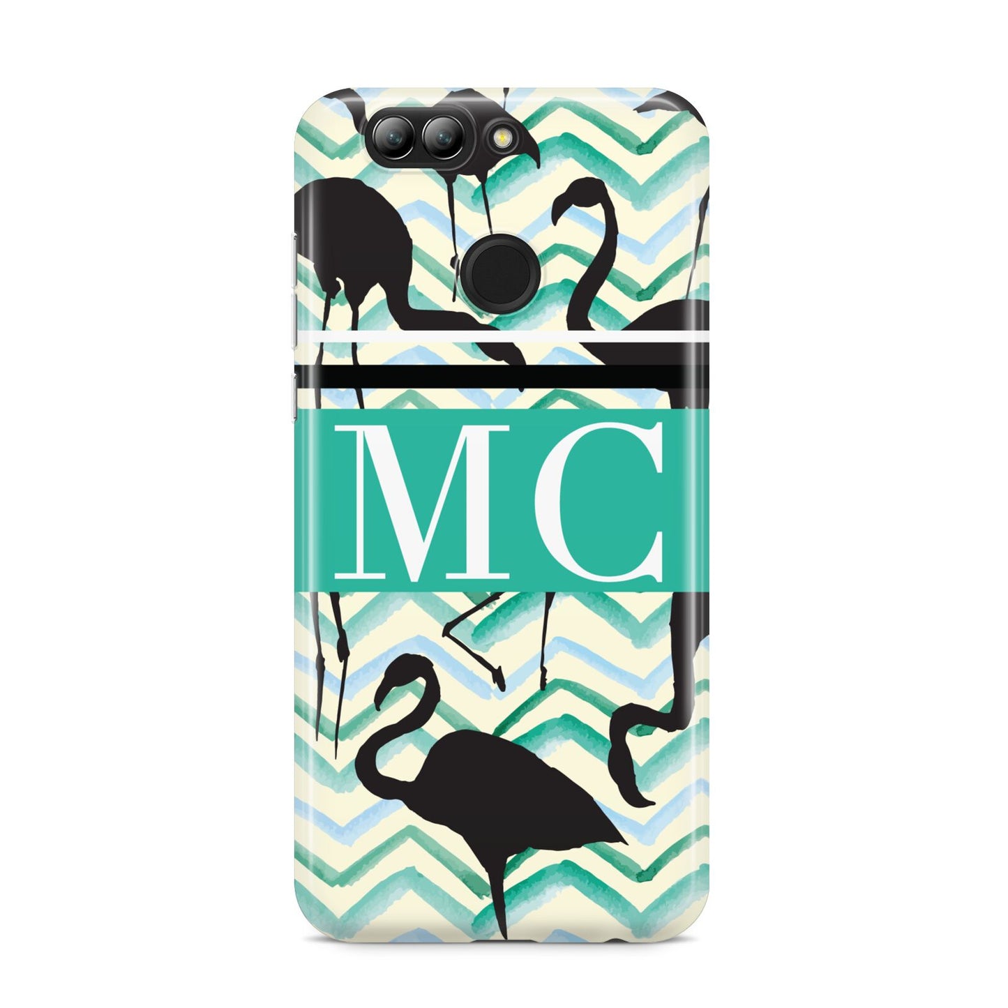 Personalised Initials Flamingos 2 Huawei Nova 2s Phone Case