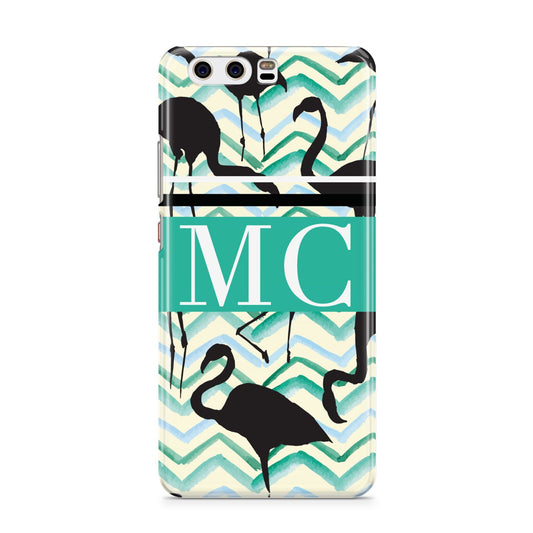 Personalised Initials Flamingos 2 Huawei P10 Phone Case