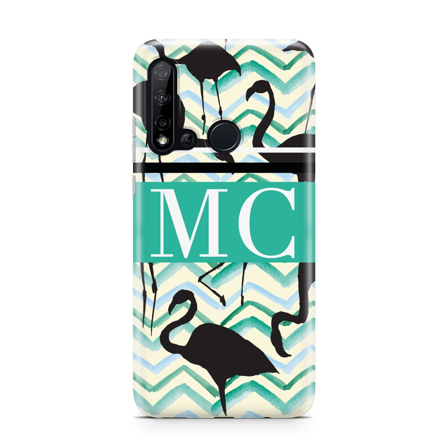 Personalised Initials Flamingos 2 Huawei P20 Lite 5G Phone Case