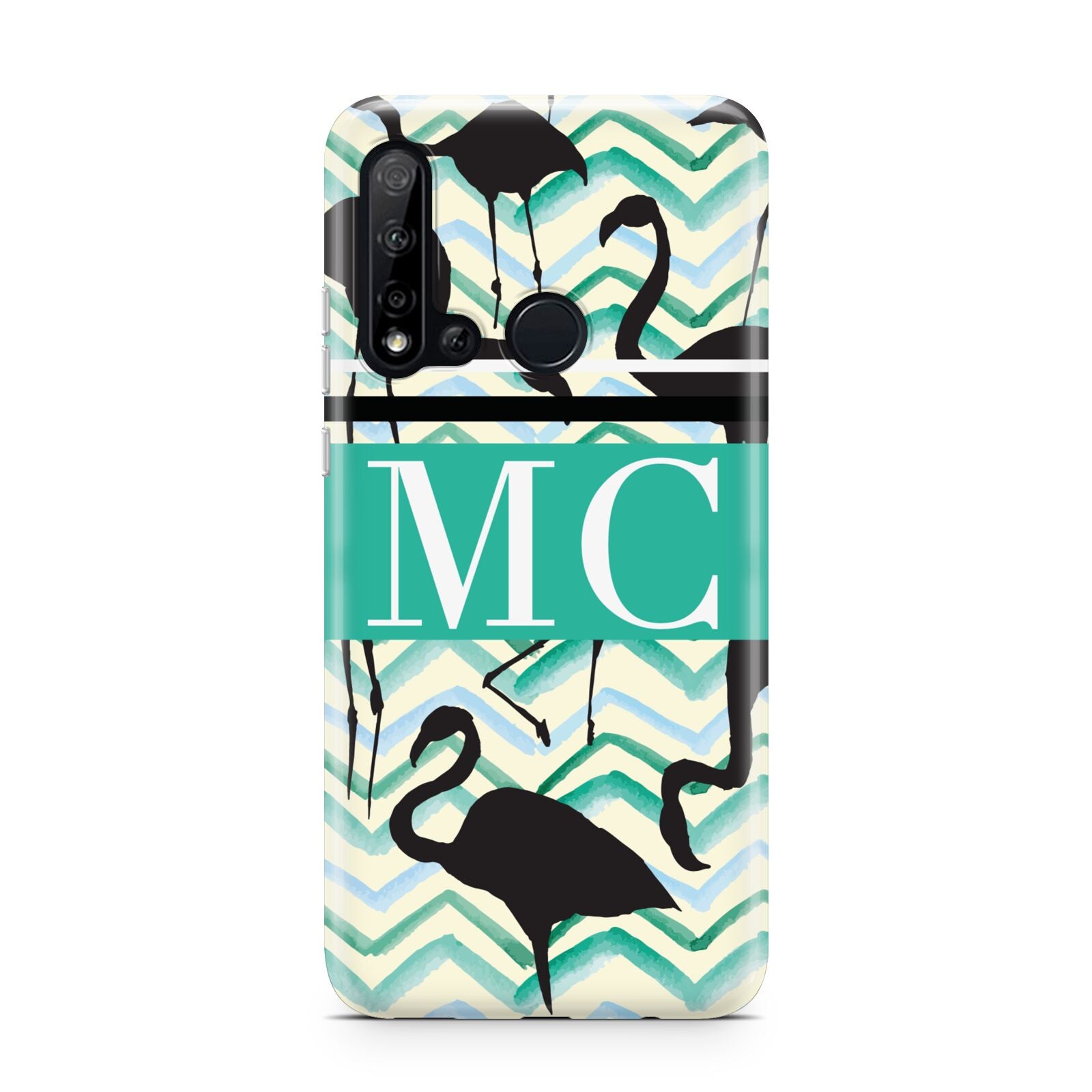 Personalised Initials Flamingos 2 Huawei P20 Lite 5G Phone Case