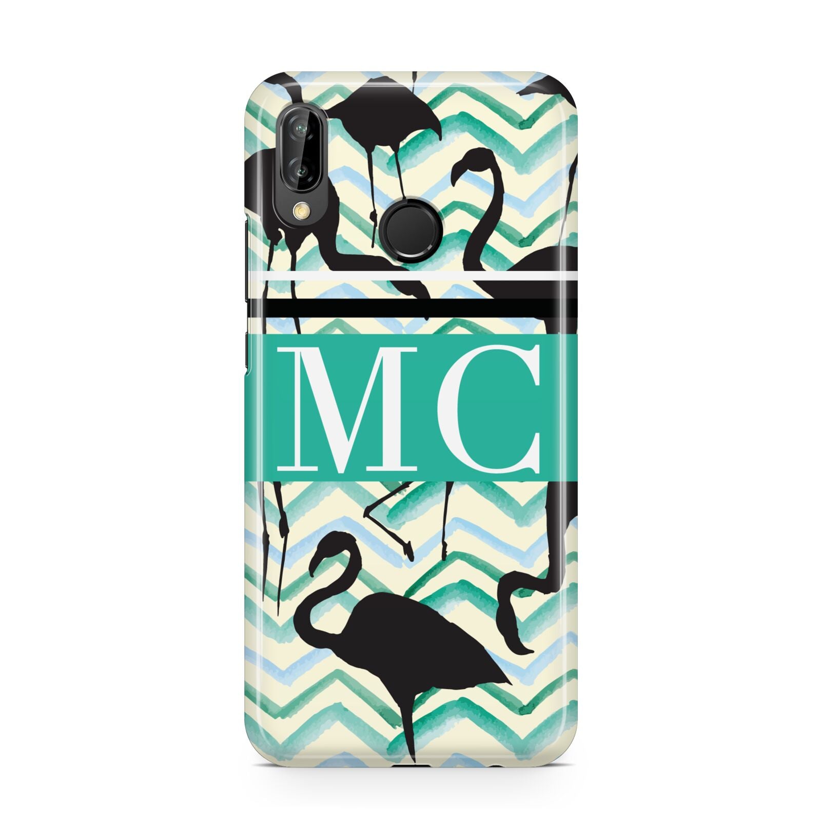 Personalised Initials Flamingos 2 Huawei P20 Lite Phone Case