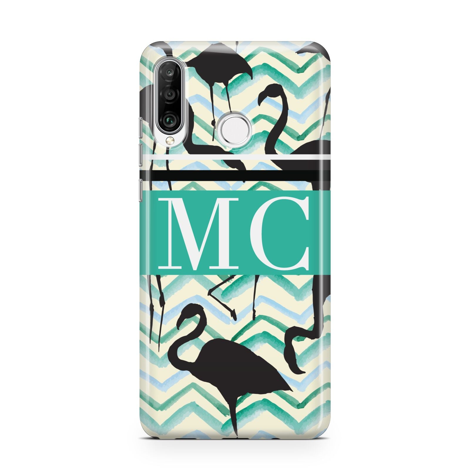 Personalised Initials Flamingos 2 Huawei P30 Lite Phone Case