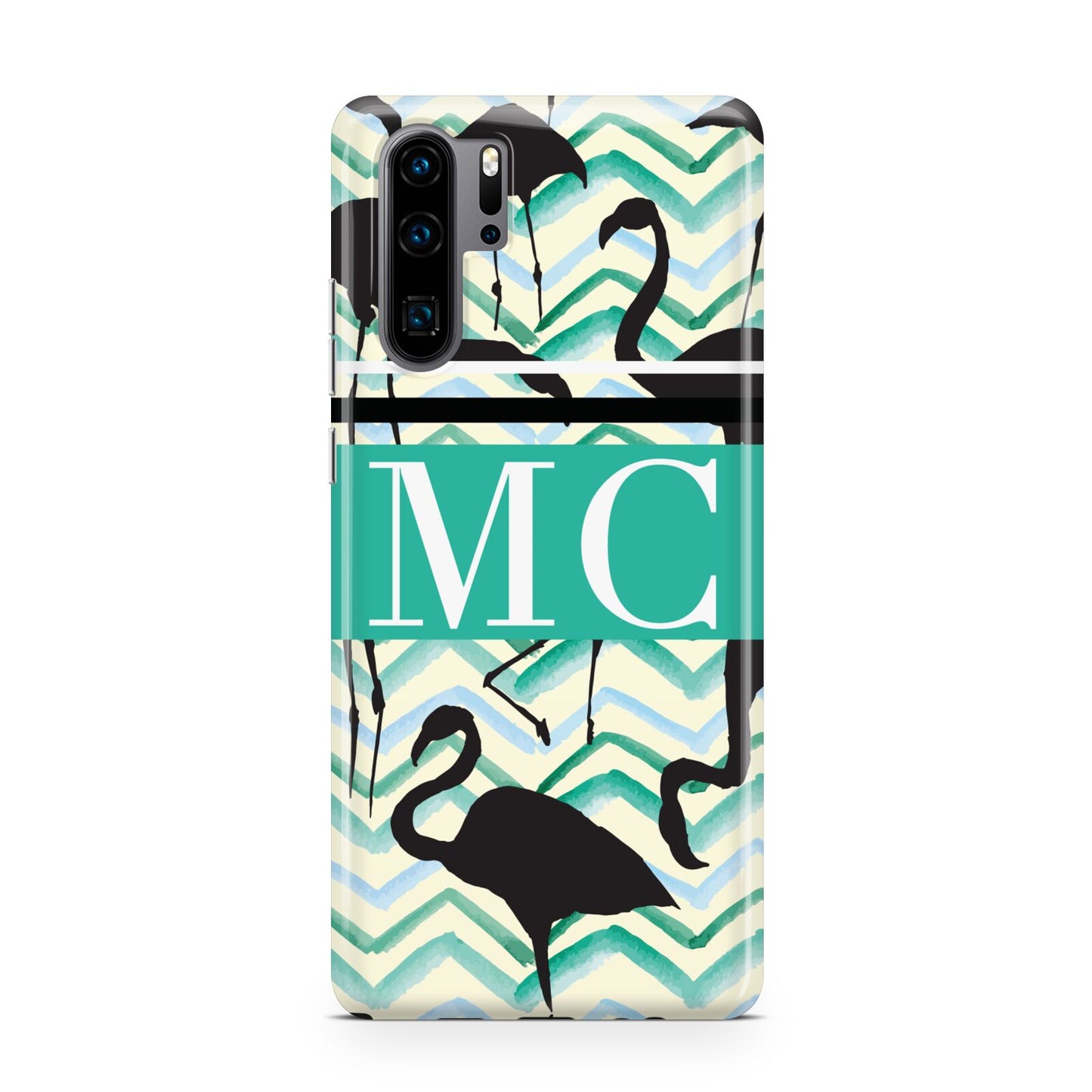 Personalised Initials Flamingos 2 Huawei P30 Pro Phone Case
