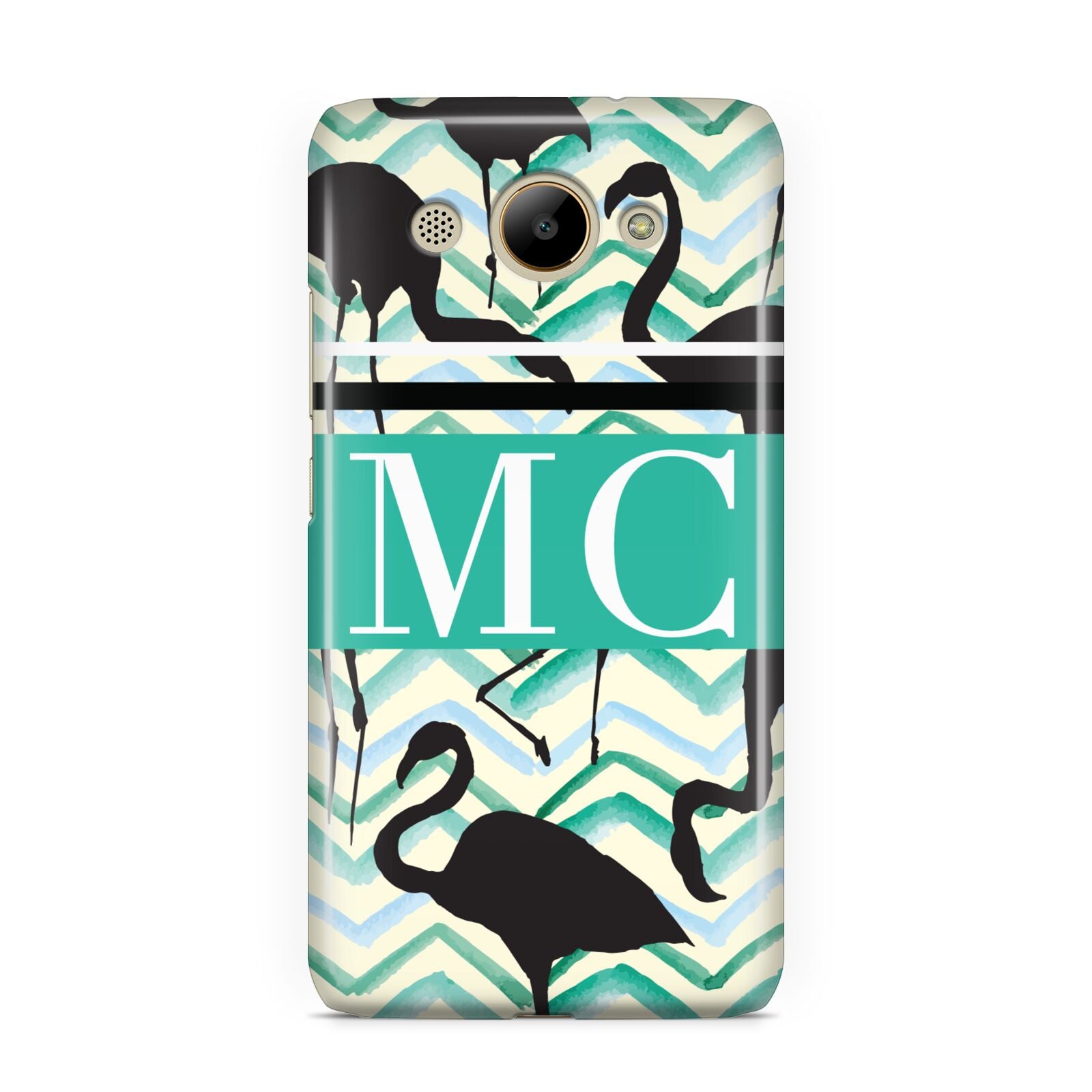 Personalised Initials Flamingos 2 Huawei Y3 2017