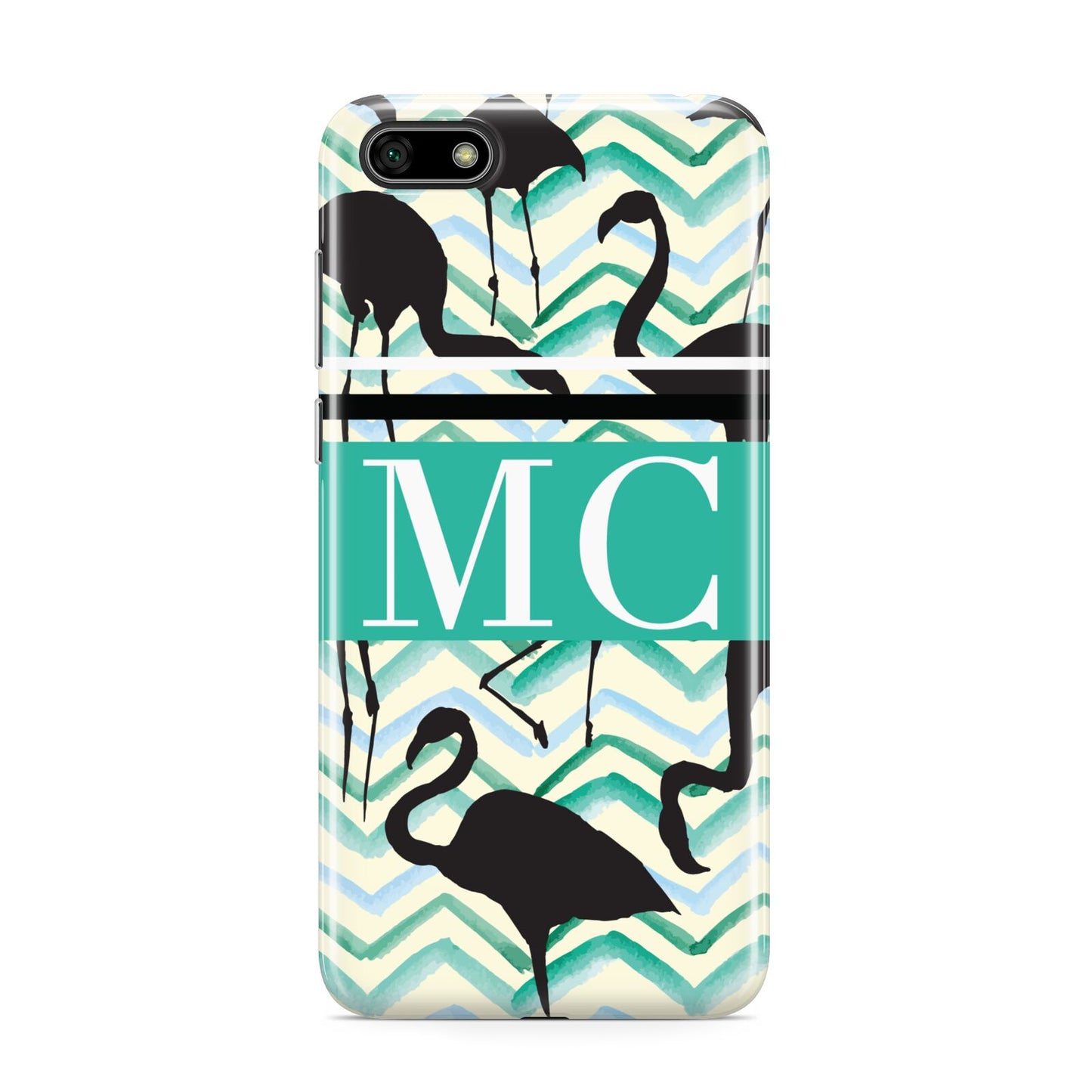 Personalised Initials Flamingos 2 Huawei Y5 Prime 2018 Phone Case