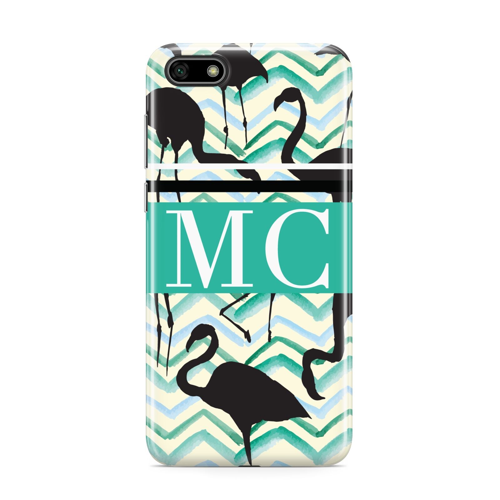 Personalised Initials Flamingos 2 Huawei Y5 Prime 2018 Phone Case