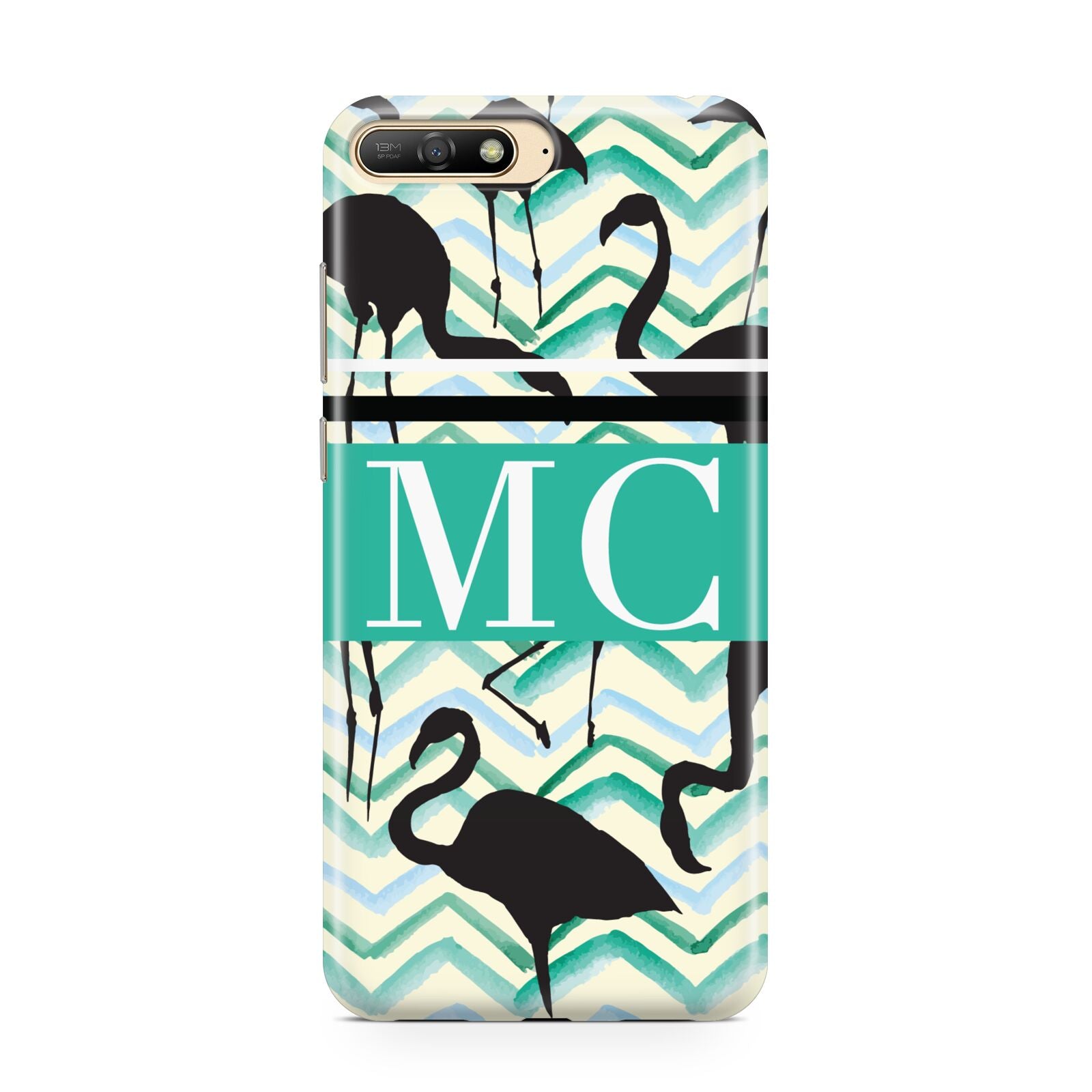 Personalised Initials Flamingos 2 Huawei Y6 2018