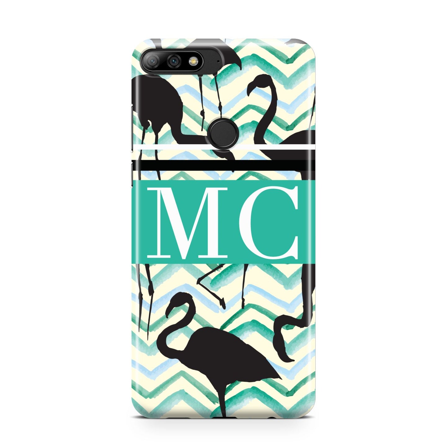 Personalised Initials Flamingos 2 Huawei Y7 2018