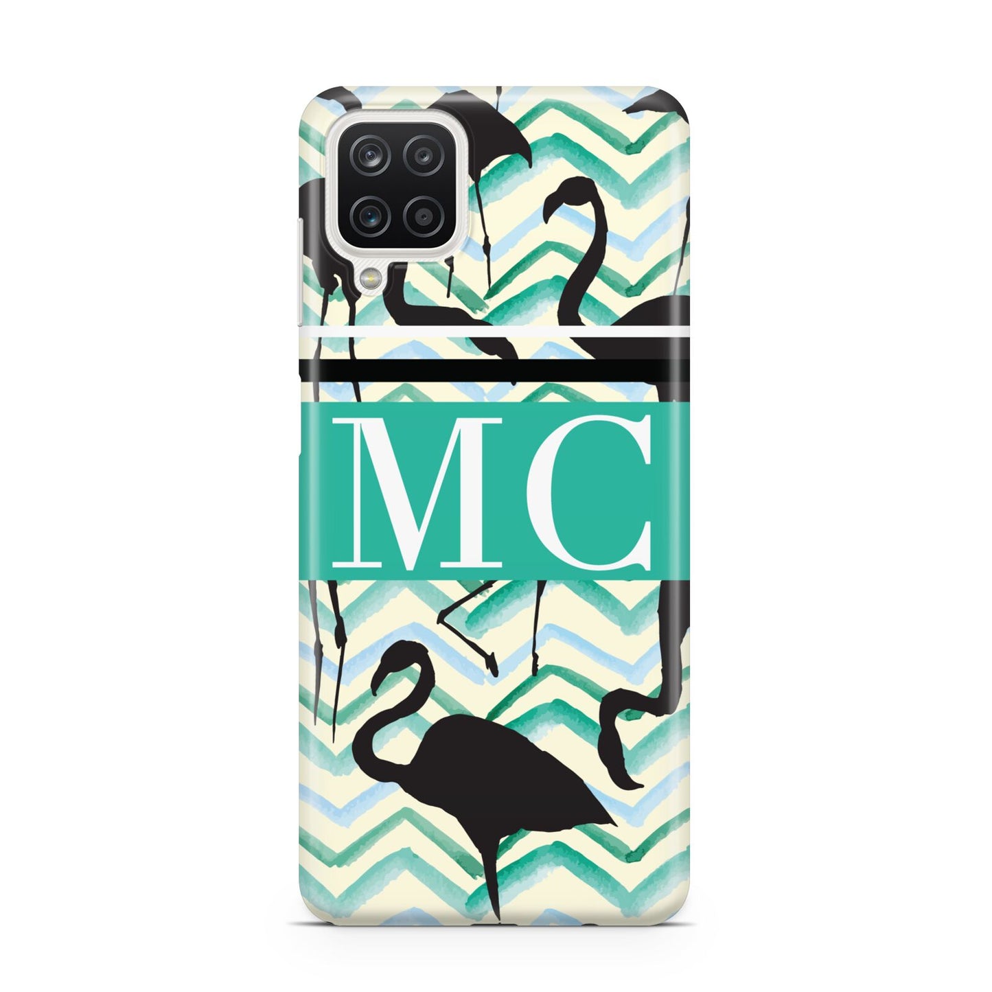 Personalised Initials Flamingos 2 Samsung M12 Case