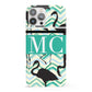 Personalised Initials Flamingos 2 iPhone 13 Pro Max Full Wrap 3D Snap Case