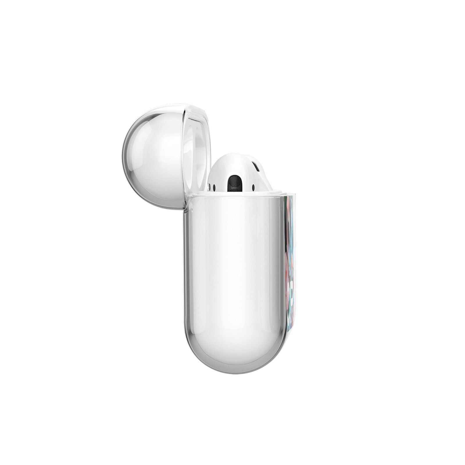 Personalised Initials Flamingos 4 AirPods Case Side Angle