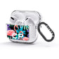 Personalised Initials Flamingos 4 AirPods Glitter Case 3rd Gen Side Image