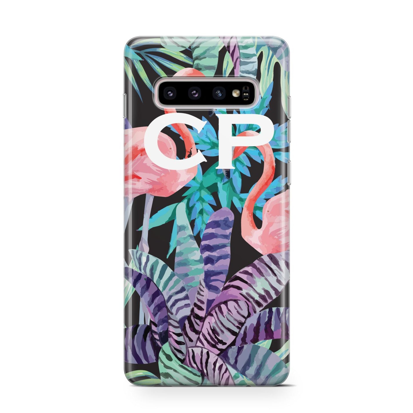 Personalised Initials Flamingos 4 Protective Samsung Galaxy Case