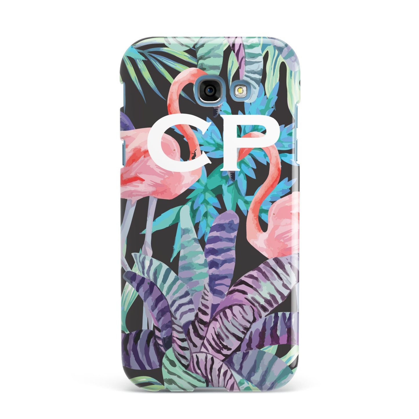 Personalised Initials Flamingos 4 Samsung Galaxy A7 2017 Case