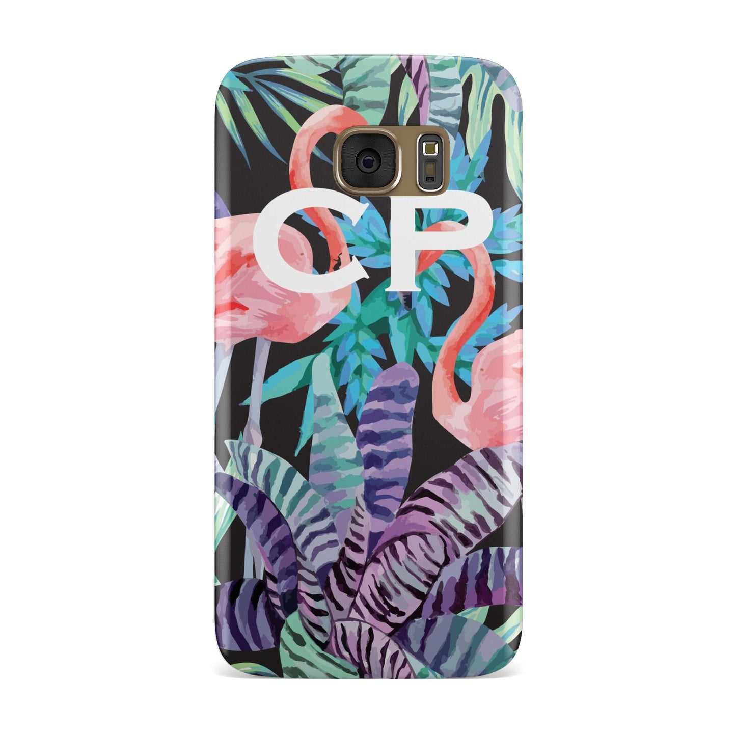 Personalised Initials Flamingos 4 Samsung Galaxy Case