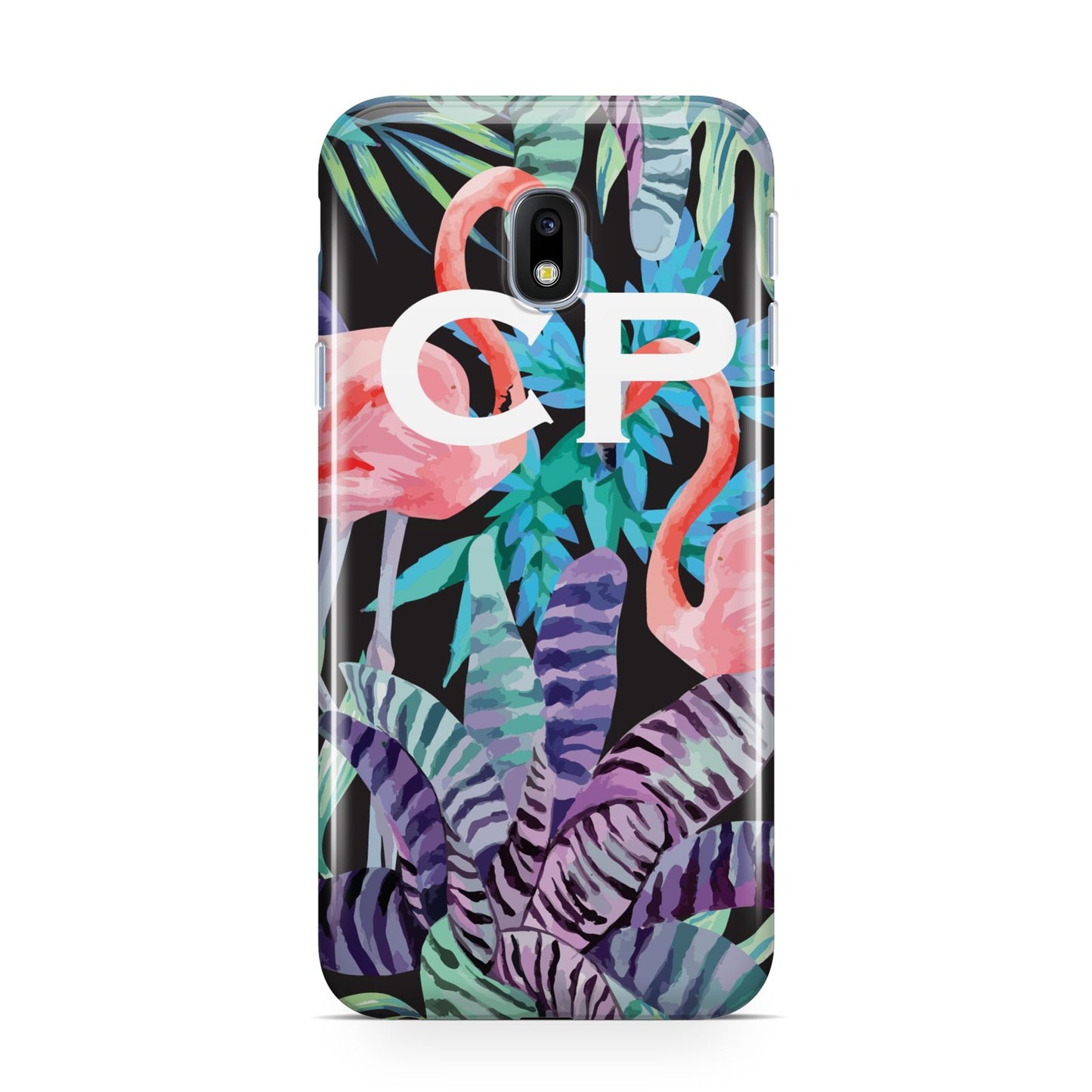 Personalised Initials Flamingos 4 Samsung Galaxy J3 2017 Case