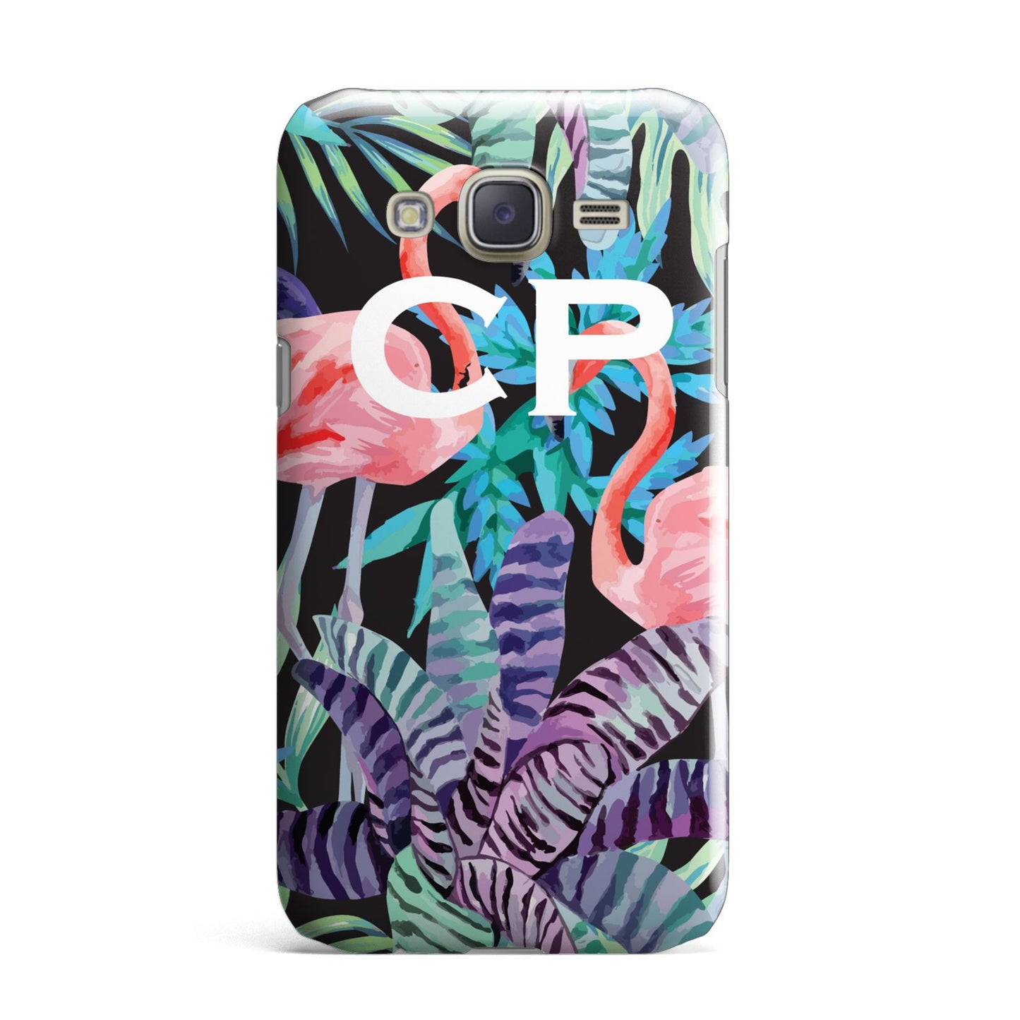 Personalised Initials Flamingos 4 Samsung Galaxy J7 Case