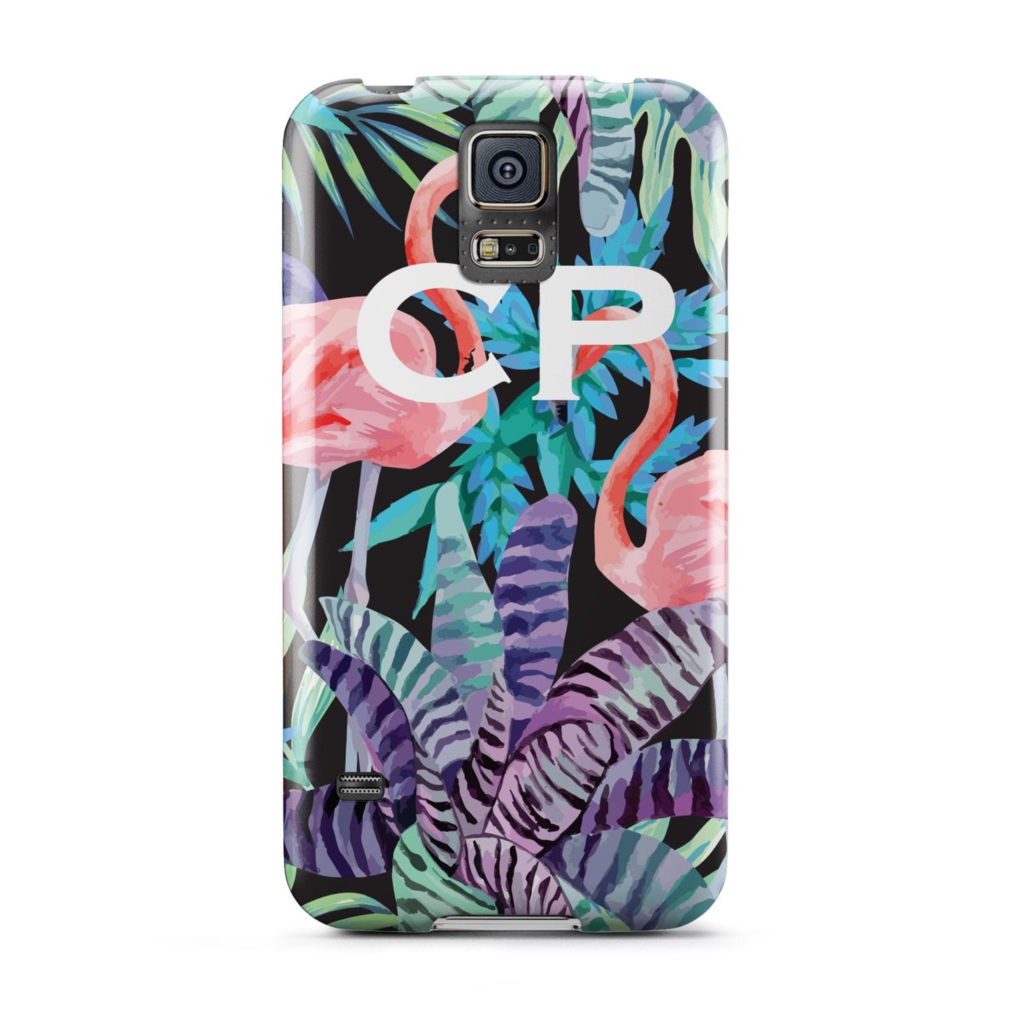 Personalised Initials Flamingos 4 Samsung Galaxy S5 Case